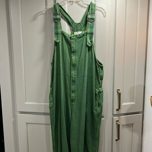 Free People Green Overalls S